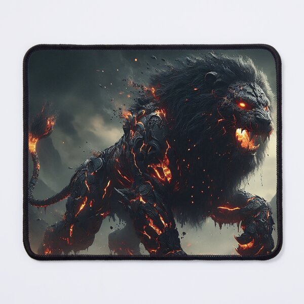 Item preview, Black Lava Lion designed and sold by GalleryBrisArt.