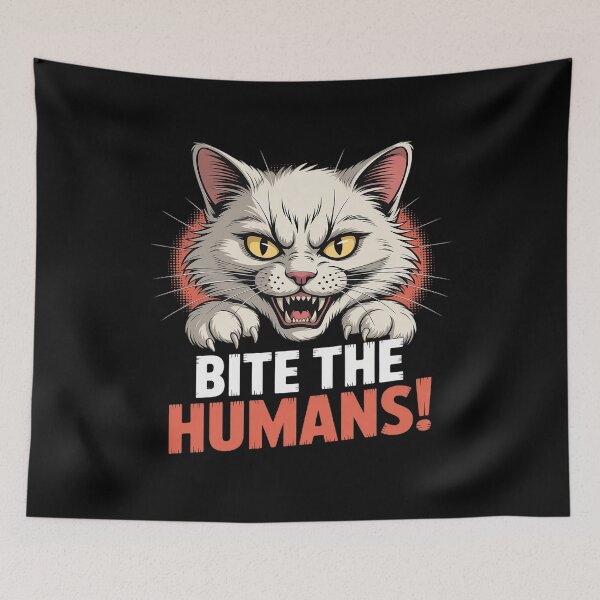 Item preview, Bite the Humans! Cute Cat Idea for Cat Lovers designed and sold by countntenov.