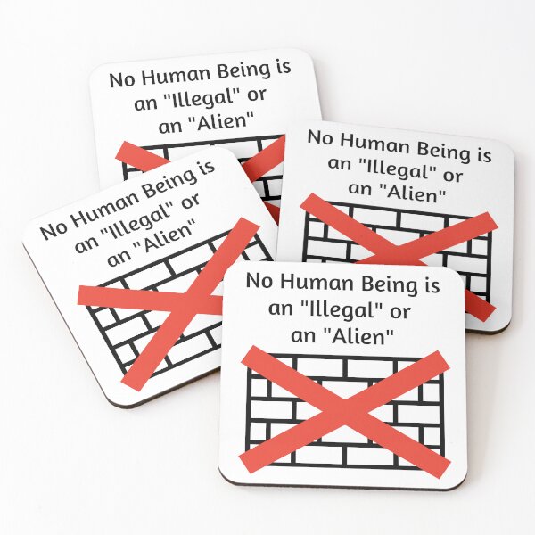 Item preview, No Human Being is an Illegal or an Alien designed and sold by Progress and Solidarity Designs.