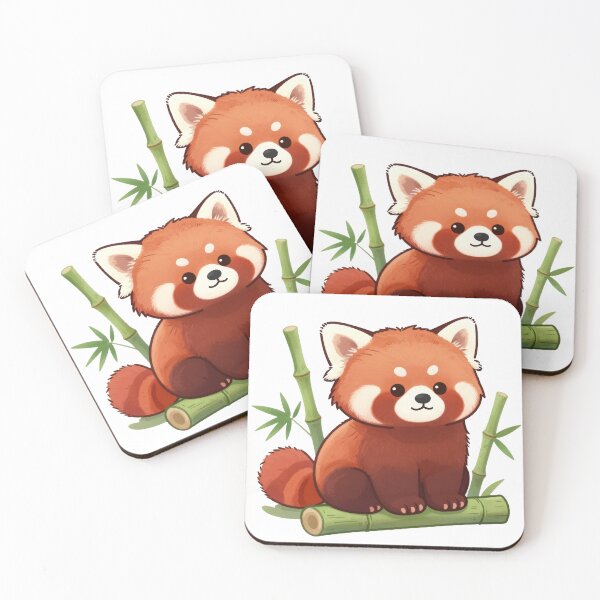 Item preview, Adorable Red Panda with Bamboo designed and sold by graphicsangels.