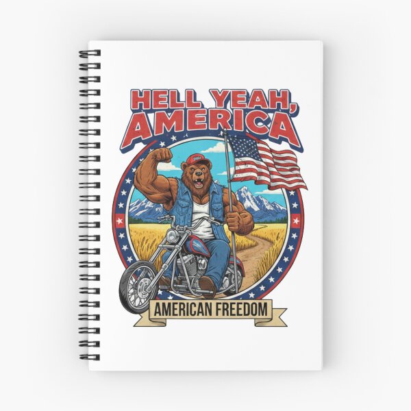 Item preview, Hell Yeah America – Patriot Bear on Motorcycle designed and sold by TopMentality.