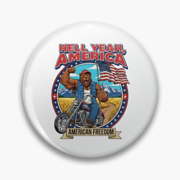 Item preview, Hell Yeah America – Patriot Bear on Motorcycle designed and sold by TopMentality.