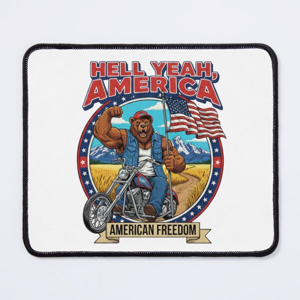 Item preview, Hell Yeah America – Patriot Bear on Motorcycle designed and sold by TopMentality.