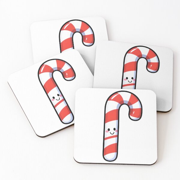Item preview, Cute Christmas Candy Cane With Happy Face Sticker Design designed and sold by BankMano.