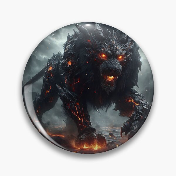 Item preview, Black Lava Lion designed and sold by GalleryBrisArt.