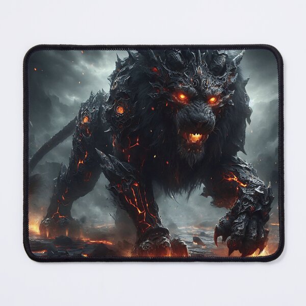 Item preview, Black Lava Lion designed and sold by GalleryBrisArt.