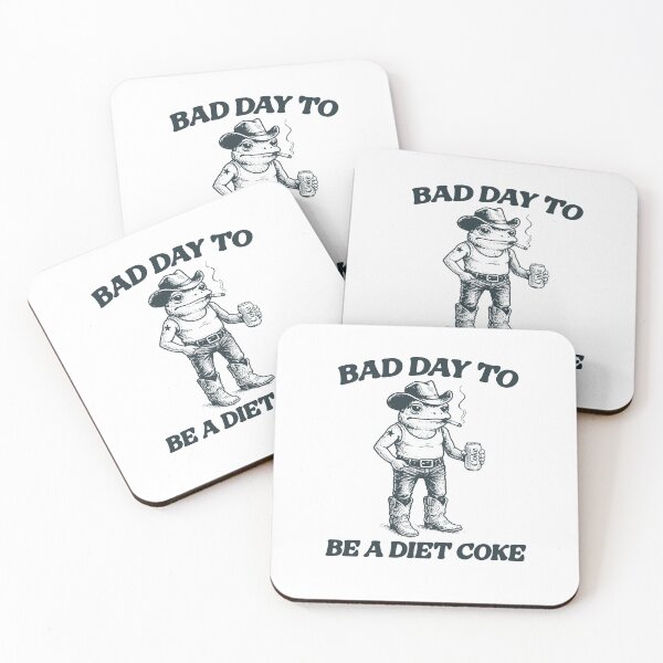 Item preview, Bad Day To Be a Diet Coke - Funny Frog Soda Drink Lover Meme designed and sold by CARBONARA LLC..