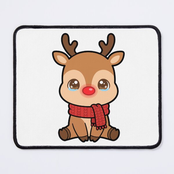 Item preview, Cute Baby Reindeer with Red Scarf - Kawaii Christmas Rudolph designed and sold by AliveStyle.