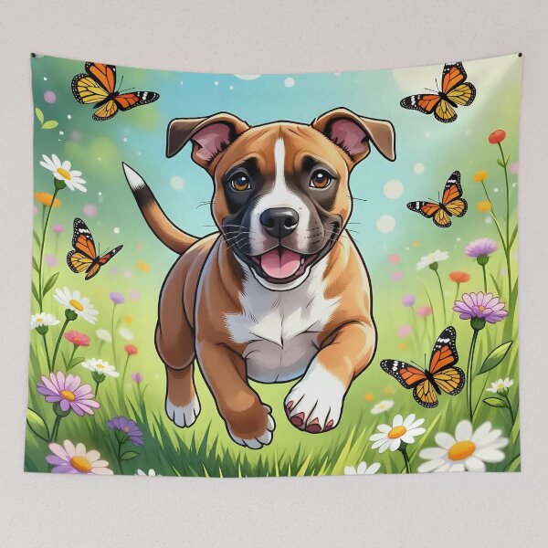 Item preview, Puppy dog playing in a field.  designed and sold by Nomad-Maynard.
