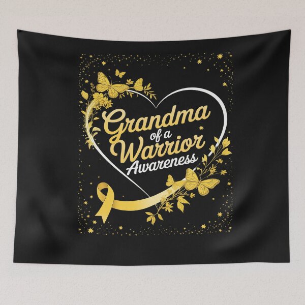 Item preview, Grandma Of A Warrior Gold Heart Childhood Cancer Awareness designed and sold by Bstilablhot.