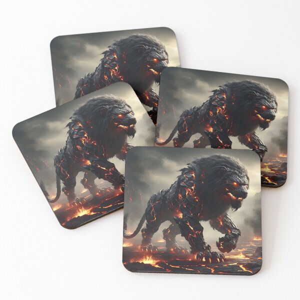 Item preview, Black Lava Lion designed and sold by GalleryBrisArt.