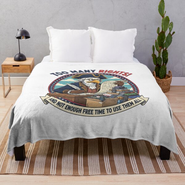 Item preview, Too Many Rights! Founding Father Eagle Satire designed and sold by TopMentality.