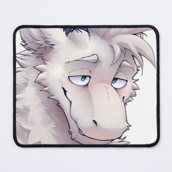 Item preview, Tired White Felkin Blue Horns Portrait designed and sold by Finmm.