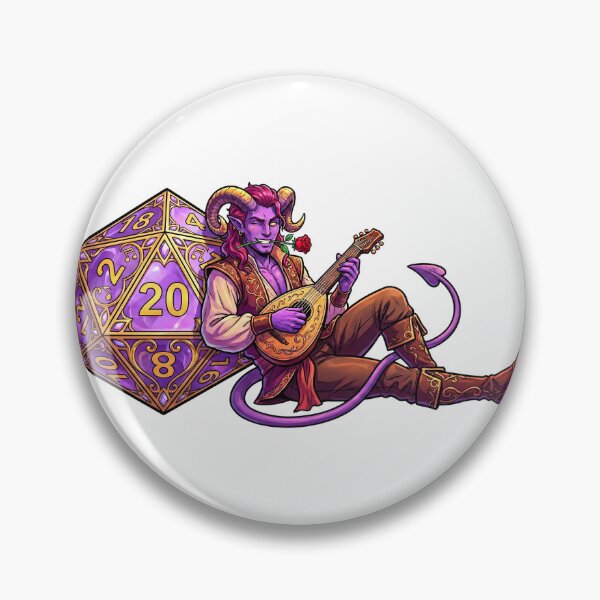 Item preview, Bardic Seduction: Tiefling Bard Dice Himbo designed and sold by SkinnyFlatWhite.