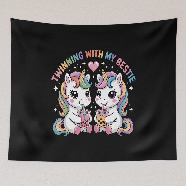 Item preview, Boba Tea Unicorn Twinning With My Bestie Spirit Week Girl designed and sold by Slwankol.