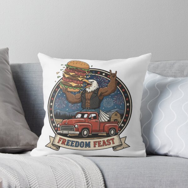 Item preview, Freedom Feast – Patriotic Muscle Eagle & Giant Burger designed and sold by TopMentality.