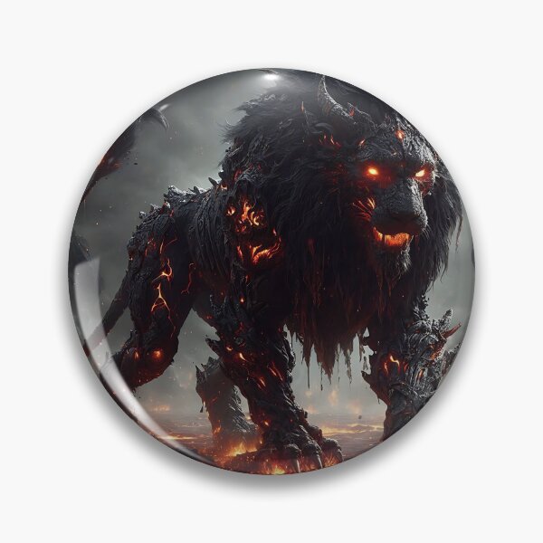 Item preview, Black Lava Lion designed and sold by GalleryBrisArt.