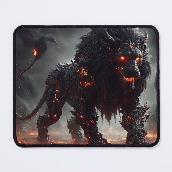 Item preview, Black Lava Lion designed and sold by GalleryBrisArt.