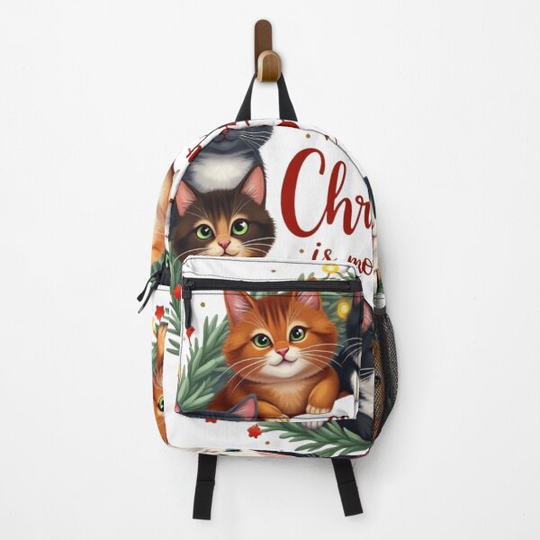 Item preview, All I Want for Christmas Is More Cats – Cute Cat Wreath Design designed and sold by TroyTheTerrific.