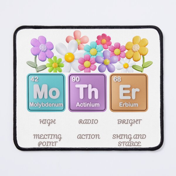 Item preview, Mother Periodic Table Floral Design – Funny Science Mom Gift for Mother’s Day designed and sold by WhimsyBunnyGarden.