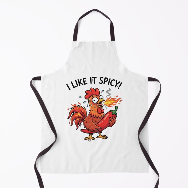 Item preview, I Like It Spicy Funny Rooster Cartoon Graphic for Foodies designed and sold by chattsuede.