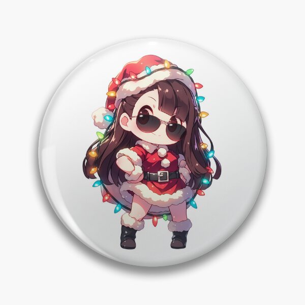 Item preview, Atsuko Kagari Little Witch Academia Christmas Santa Lights Chibi Kawaii Anime Girl designed and sold by CarlosBender.