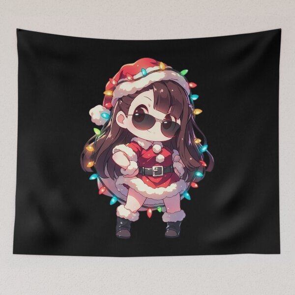 Item preview, Atsuko Kagari Little Witch Academia Christmas Santa Lights Chibi Kawaii Anime Girl designed and sold by CarlosBender.