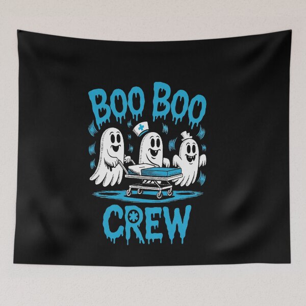 Item preview, Boo Boo Crew Ghost Paramedic Nurse Halloween designed and sold by genkihikki.