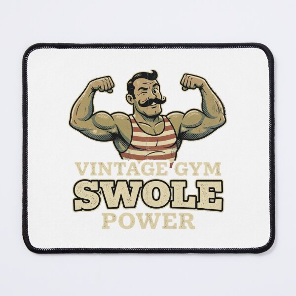 Artikelvorschau, Vintage-Grafik im Retro-Stil mit dem Schriftzug „Gym Swole Power“ für Fitnessfans entworfen und verkauft von chattsuede.
