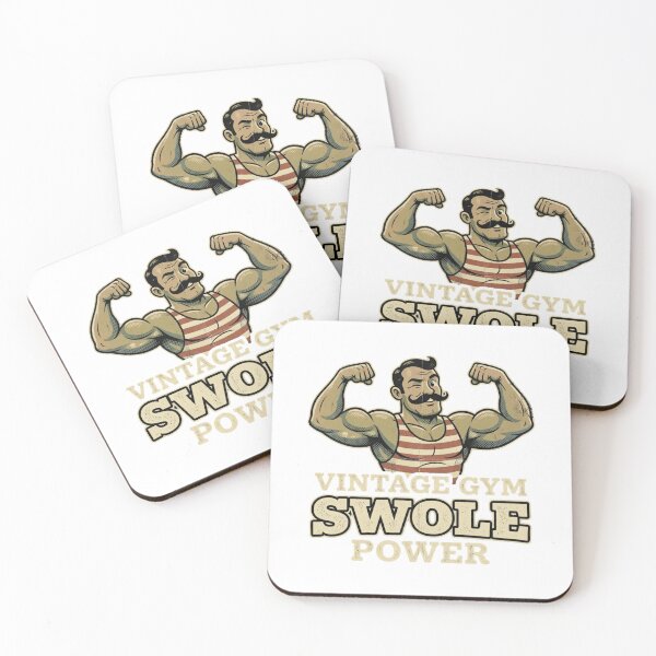 Item preview, Vintage Gym Swole Power Retro Typography Graphic for Fitness Fan designed and sold by chattsuede.