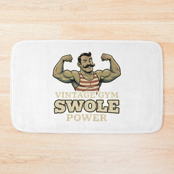 Item preview, Vintage Gym Swole Power Retro Typography Graphic for Fitness Fan designed and sold by chattsuede.