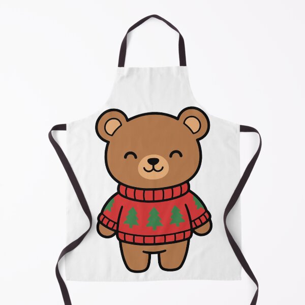 Item preview, Kawaii Christmas Teddy Bear in Red Ugly Sweater - Cute Holiday Animal designed and sold by AliveStyle.