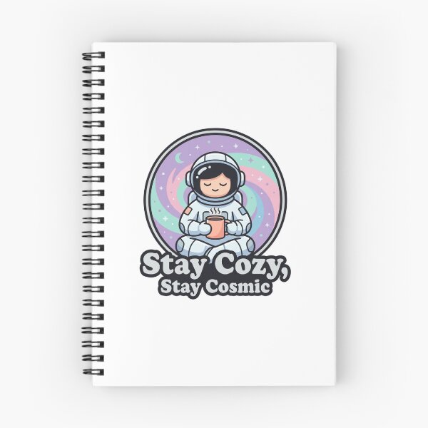 Item preview, Stay Cozy Stay Cosmic Kawaii Astronaut Pastel Galaxy Illustration designed and sold by chattsuede.