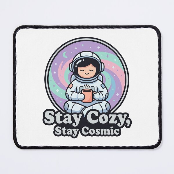 Item preview, Stay Cozy Stay Cosmic Kawaii Astronaut Pastel Galaxy Illustration designed and sold by chattsuede.