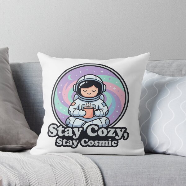 Item preview, Stay Cozy Stay Cosmic Kawaii Astronaut Pastel Galaxy Illustration designed and sold by chattsuede.