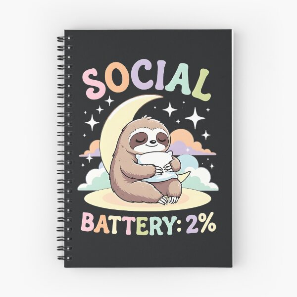 Item preview, Social Battery 2% – Introvert Funny Sloth Recharge Humor designed and sold by Taans-Creation.