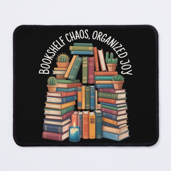 Item preview, Bookshelf chaos, organised joy, ADHD books lover designed and sold by genkihikki.