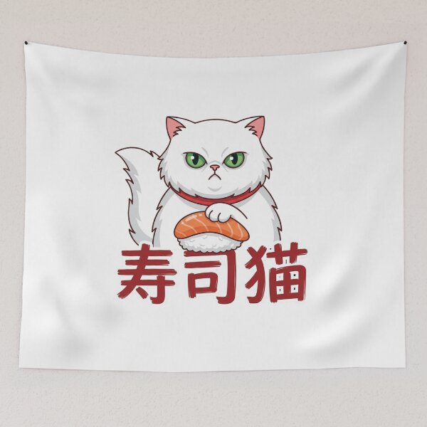 Item preview, Kawaii Sushi Neko Cute Cartoon Mascot for Cat and Sushi Lover designed and sold by chattsuede.