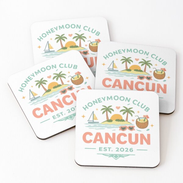 Item preview, Honeymoon Cancun EST. 2026 – Romantic Tropical Getaway Design Inspired by Sun, Sea & Love designed and sold by Memorph.