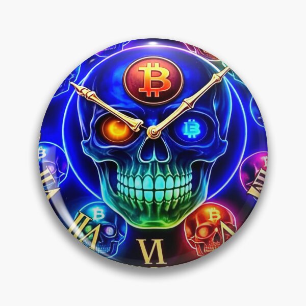 Item preview, IT’S TIME CRYPTO SKULL CLOCK designed and sold by KRYPTO-KHAT.