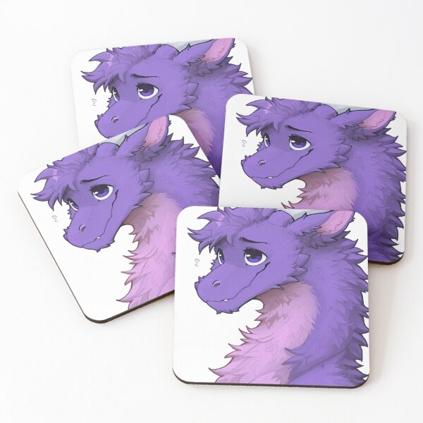 Item preview, Shy Purple Fluffy Dragon Portrait designed and sold by Finmm.