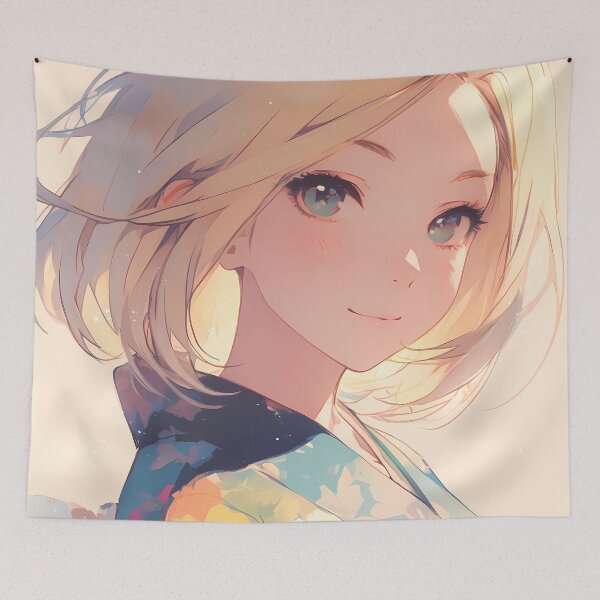Item preview, Shiemi Moriyama Blue Exorcist Anime Girl Waifu Floral Pastel Serenity designed and sold by CarlosBender.