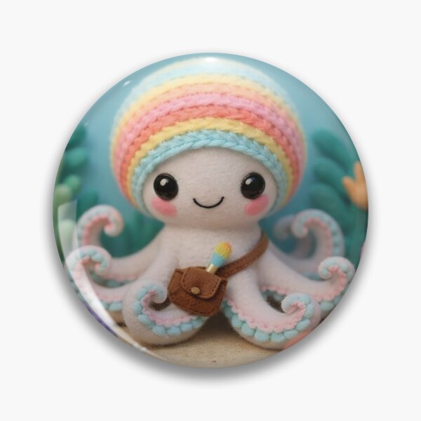 Item preview, Huey the Artist Octopus of Cuddlefish Code designed and sold by CuddleFish Creations.