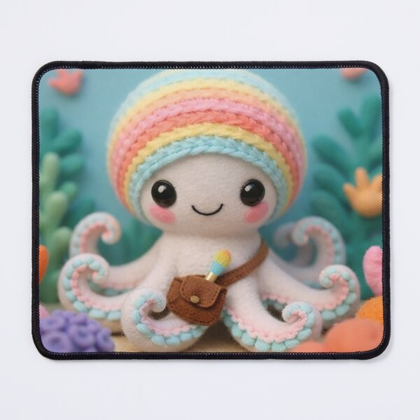 Item preview, Huey the Artist Octopus of Cuddlefish Code designed and sold by CuddleFish Creations.
