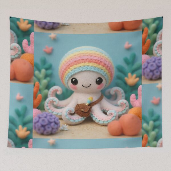 Item preview, Huey the Artist Octopus of Cuddlefish Code designed and sold by CuddleFish Creations.