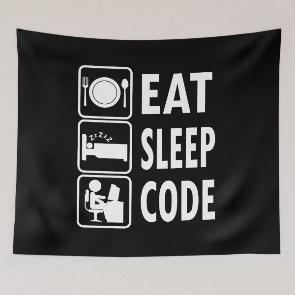 Item preview, Eat Sleep Code Funny Programmer  designed and sold by CreativeStrike.