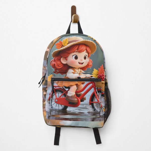Item preview, A little girl is riding a bicycle in the rain. designed and sold by PattaZone.