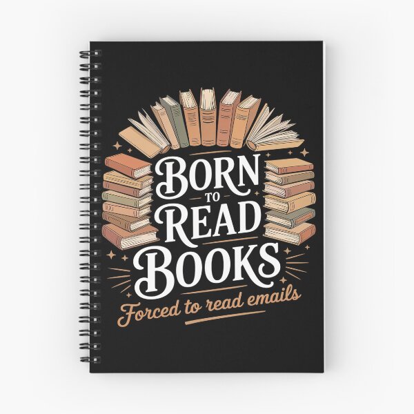 Item preview, born To Read Books Forced To Read Emails Reading designed and sold by genkihikki.