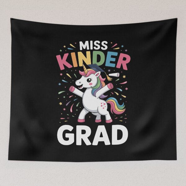 Item preview, Miss Kinder Grad Kindergarten Graduation Unicorn designed and sold by SIGORDESIGN.