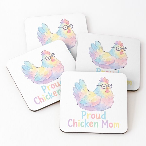 Item preview, Kawaii Proud Chicken Mom Pastel Rainbow Mascot for Chicken Lover designed and sold by chattsuede.